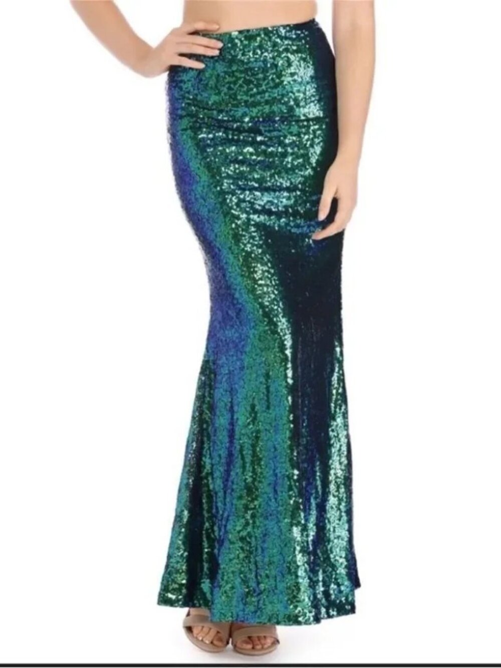 Windsor Green Sequin Mermaid Skirt